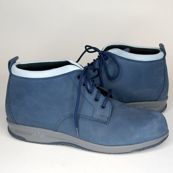SAS Gretchen Blue Suede Chukka Ankle Boots - Picture 1 of 11